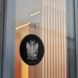 Five-Fold Passport Round Vinyl Sticker - Silver
