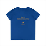 Evangelist V-Neck Women's T-Shirt — (Mark 16:15)