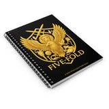 Five-Fold Passport Spiral Notebook - Gold