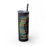 Inspirational 20oz Skinny Tumbler with Straw - Jesus Christ & Biotic Design