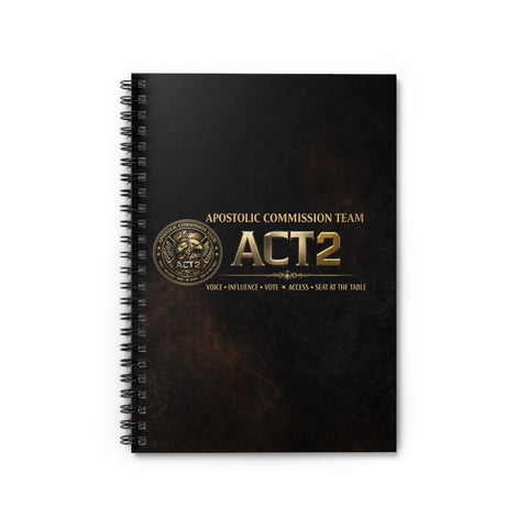 ACT2 Apostolic Commission Team Spiral Notebook — Ruled Christian Journal