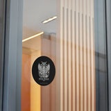 Five-Fold Passport Round Vinyl Sticker - Silver