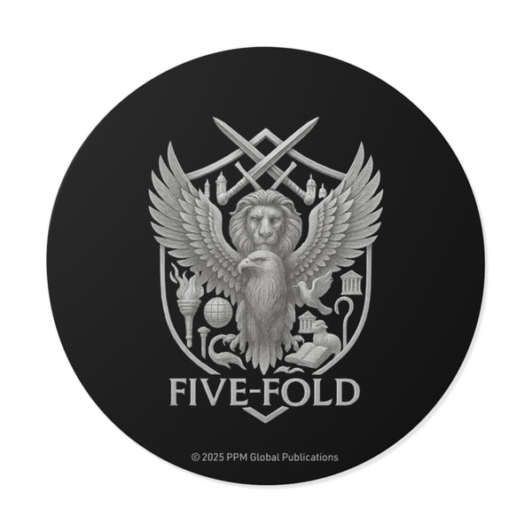 Five-Fold Passport Round Vinyl Sticker - Silver – PPM Global Publications