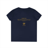 Evangelist V-Neck Women's T-Shirt — (Mark 16:15)