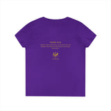 Evangelist V-Neck Women's T-Shirt — (Mark 16:15)