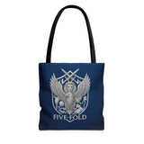 Five-Fold Passport Canvas Tote Bag - Silver