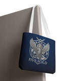 Five-Fold Passport Canvas Tote Bag - Silver