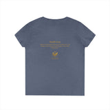 Evangelist V-Neck Women's T-Shirt — (Mark 16:15)