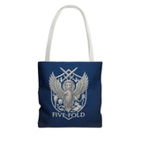 Five-Fold Passport Canvas Tote Bag - Silver