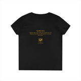 Evangelist V-Neck Women's T-Shirt — (Mark 16:15)