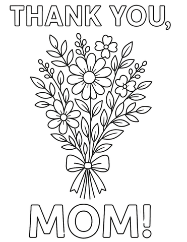 Mother's Day Coloring Page