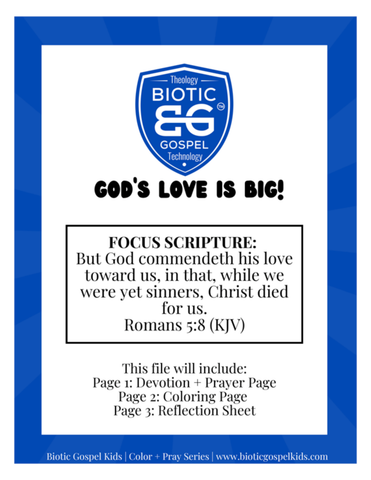 God’s Love Is Big Color + Pray Devotional