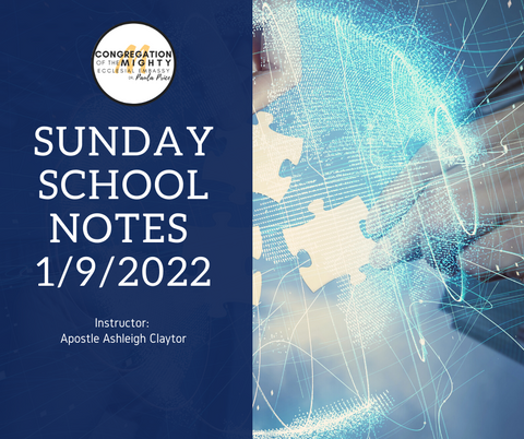 Sunday School Series: Apostle Ashleigh